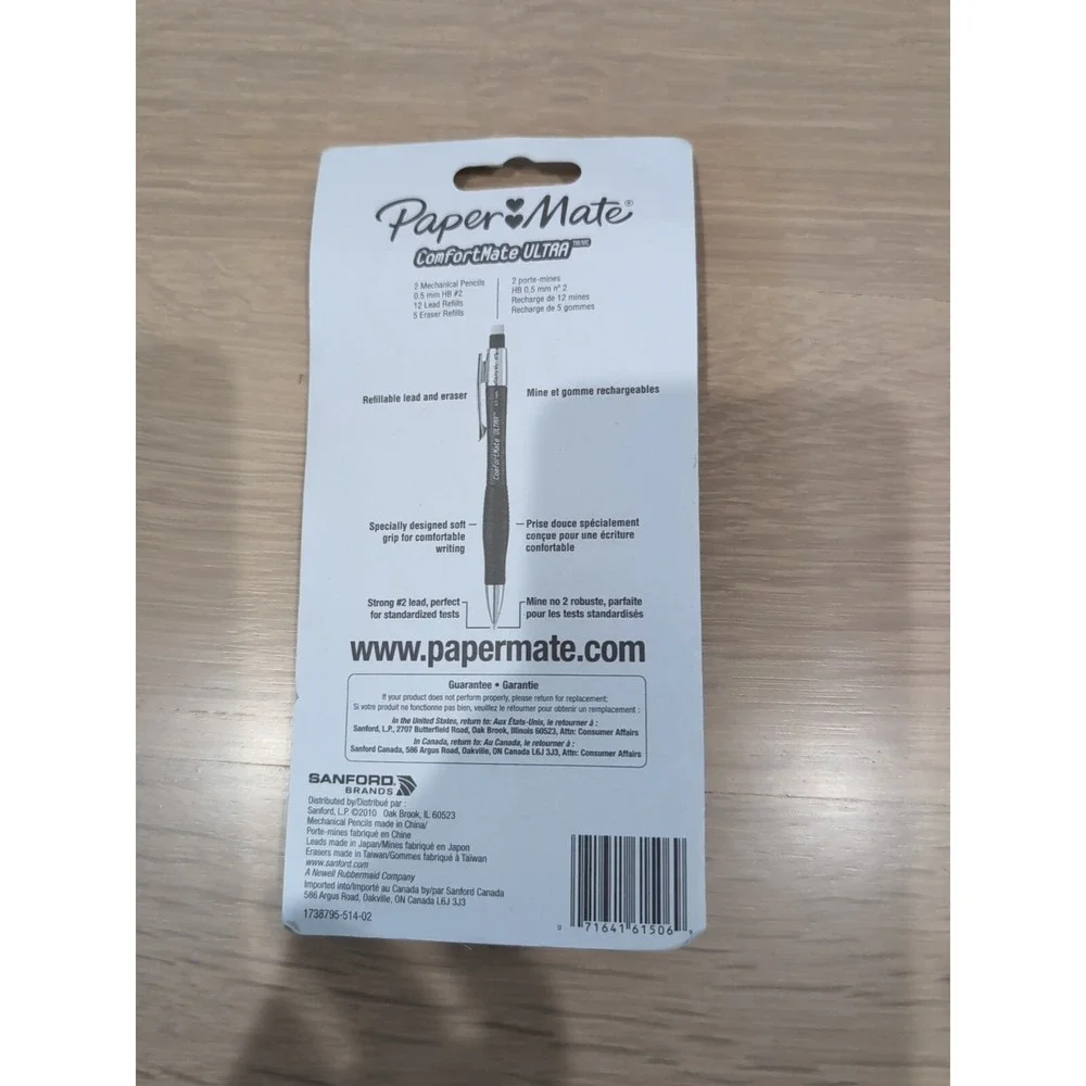3 Paper Mate Comfortmate Ultra Mechanical 0.5 0.7mm Lead Rubber Grip Pencils Lot